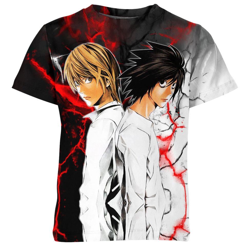 Light And L Death Note all over print T-shirt