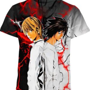 Light And L Death Note all over print T-shirt