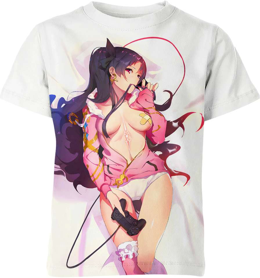 Shameless Girl Ahegao all over print T-shirt