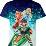 Naofumi Raphtalia Filo Rising Of The Shield Hero Anime all over print T-shirt