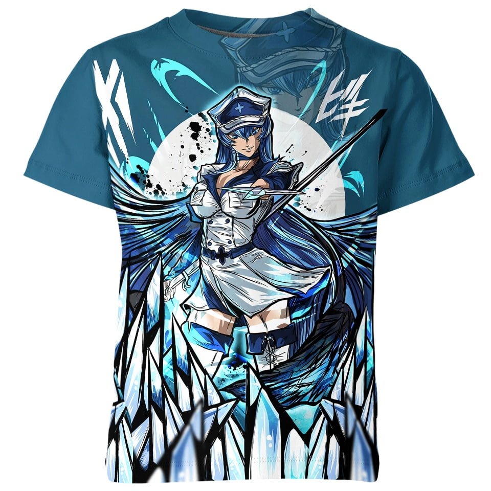 Esdeath the Ice Queen Akame Ga Kill Anime all over print T-shirt