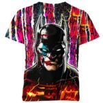 Joker mix Batman all over print T-shirt