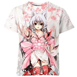 Okami Flower Storm – Anime Girl All over print T-shirt