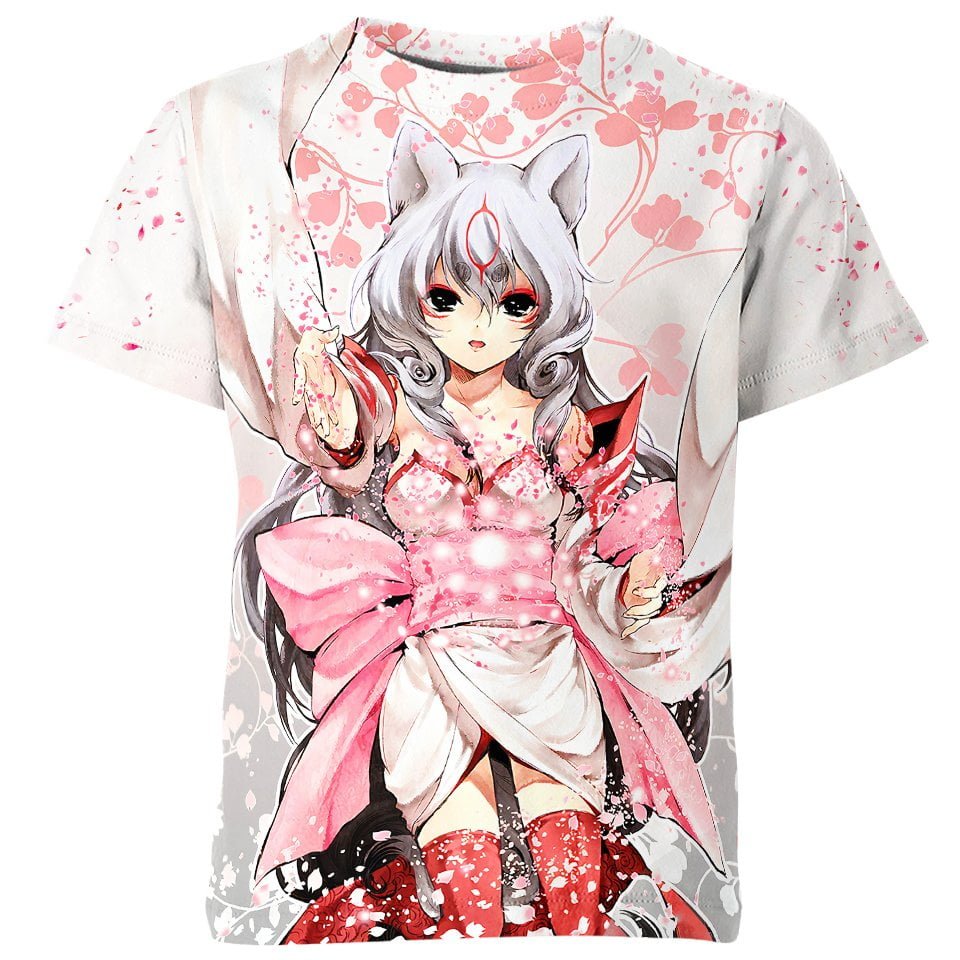 Okami Flower Storm - Anime Girl All over print T-shirt