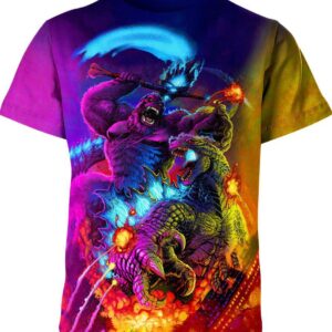 Battle to The Death – Godzilla all over print T-shirt