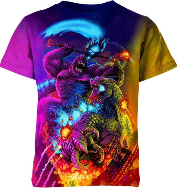 Battle to The Death – Godzilla all over print T-shirt