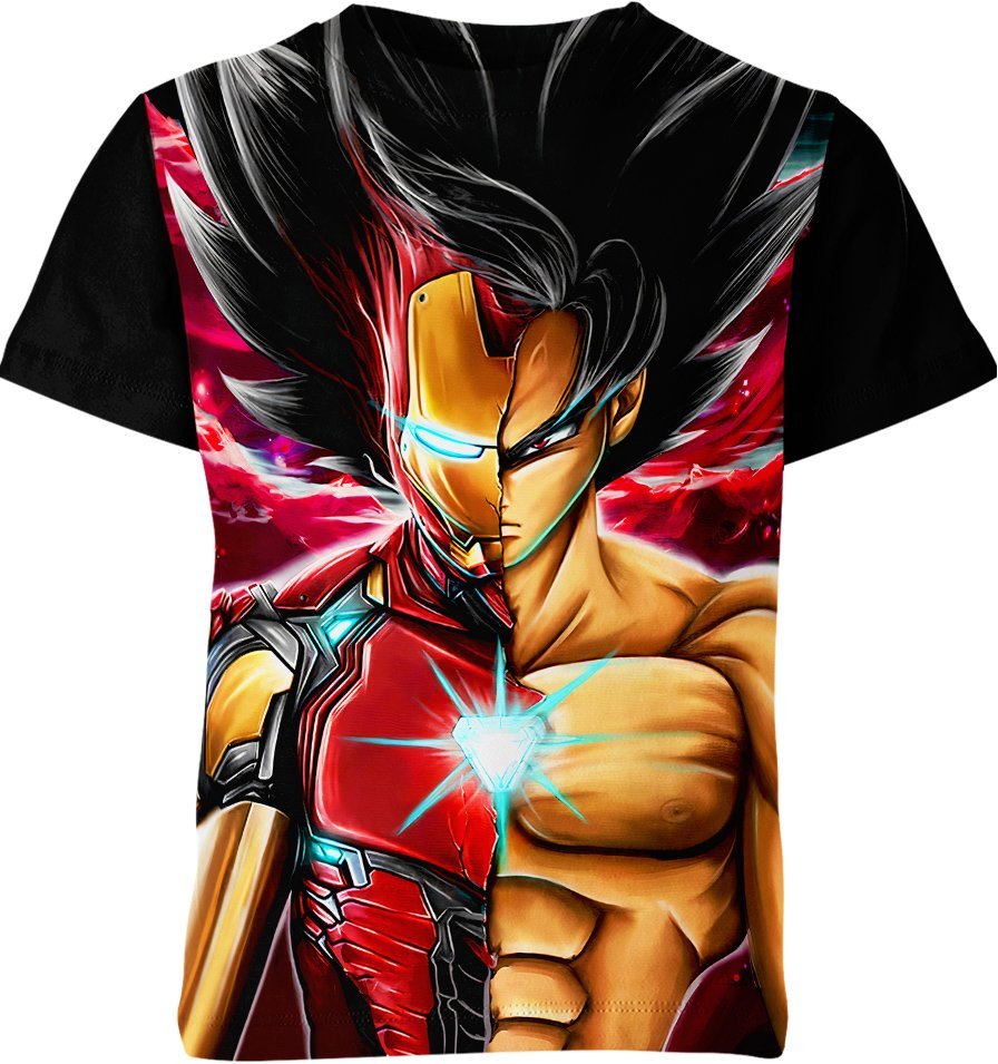 Iron Man X Son Goku Dragon Ball Z Shirt