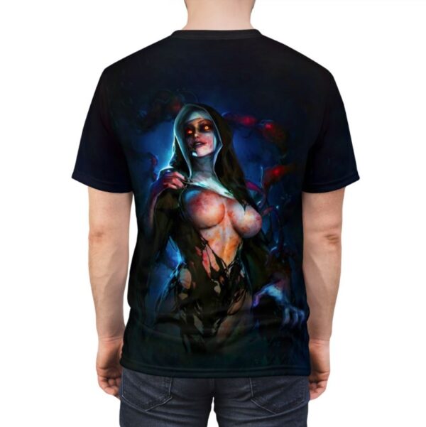 Demon Nun Halloween Ahegao all over print T-shirt