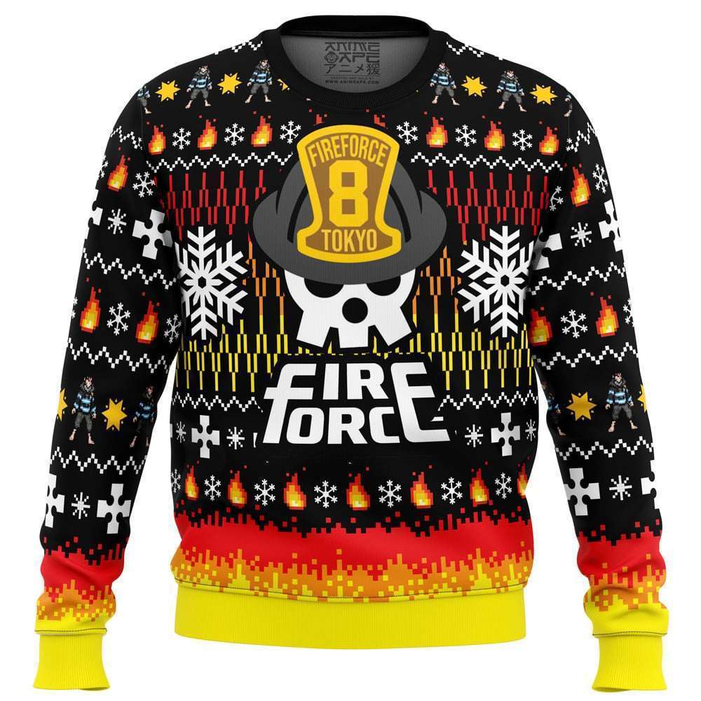 We Didn't Start the Fire this Christmas Fire Force Ugly Christmas Sweater