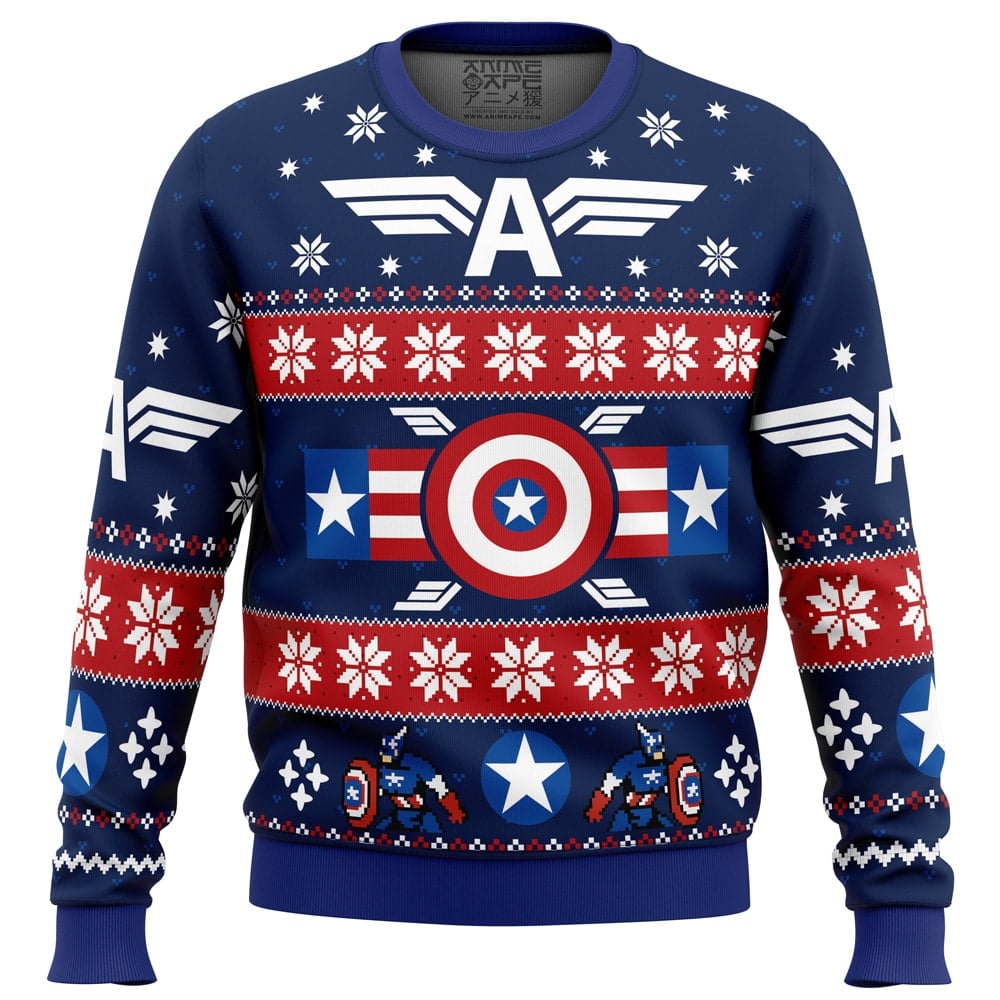 Winter Soldier Captain America Marvel Ugly Christmas Sweater