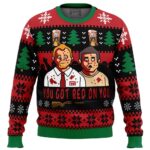 You?ve Got Red On You Shaun of the Dead Ugly Christmas Sweater