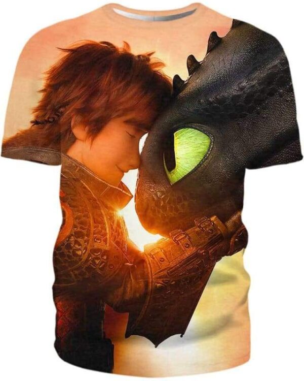 A Bittersweet Farewell Night Fury Toothless Hiccup 3D T-Shirt, How To Train Your Dragon Shirt