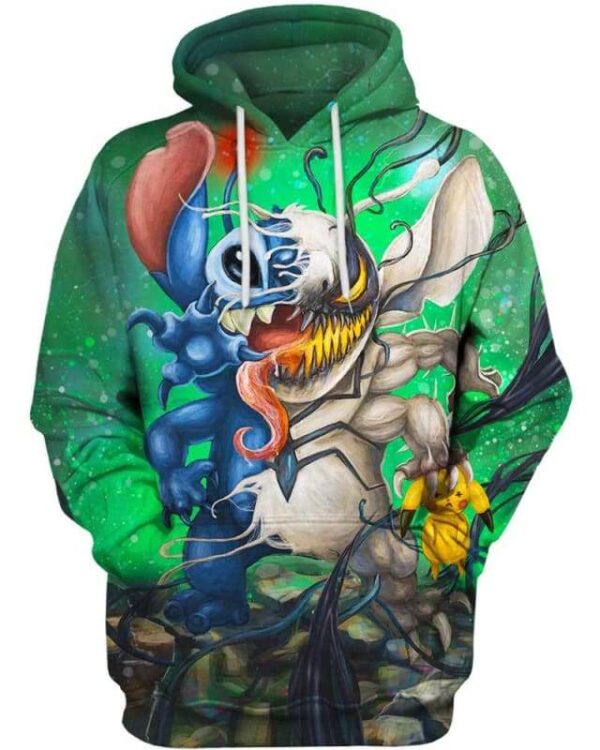 Baby Mickey and Stitch Exchange 3D Hoodie, Lilo and Stitch Clothes for Lovers