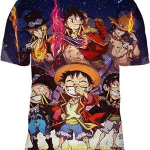 ASL Pirates Brothers One Piece Anime Monkey D. Luffy Luffy Shirt 3D T-Shirt, Best One Piece Shirt