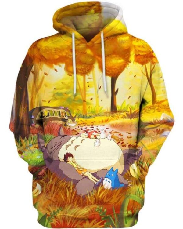 Autumn Sonata 3D Hoodie, Totoro Shirt for Lovers