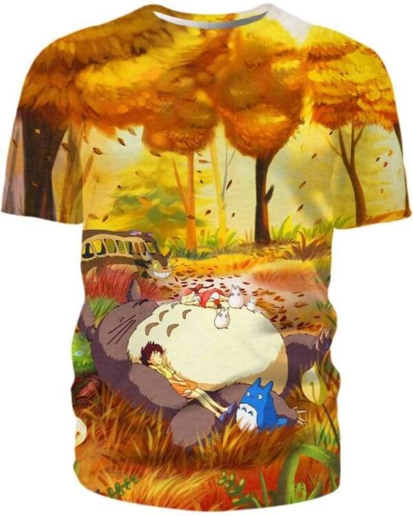 Autumn Sonata 3D T-Shirt, Totoro Shirt for Lovers