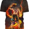 Akainu Lava Fist One Piece Anime 3D T-Shirt, Best One Piece Shirt
