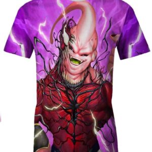 Buu and Carnage Mashup 3D T-Shirt, Dragon Ball Shirt for Fan