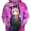Caution Caution Sexy Anime 3D Hoodie, Hot Anime Woman for Fan