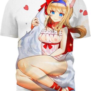 Charming Cat 3D T-Shirt, Hot Anime Woman for Fan