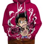 Chibi Luffy Gear One Piece Anime Monkey D. Luffy Hoodie Luffy Shirt 3D Hoodie, Best One Piece Shirt