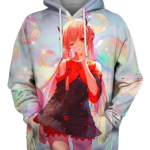 Colorful Bubbles 3D Hoodie, Hot Anime Woman for Fan
