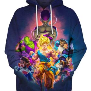 Cosmic Heroes 3D Hoodie, Dragon Ball Shirt for Fan