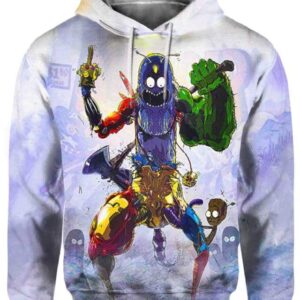 Crazy Pickle Rick 3D Hoodie, Rick and Morty Presents