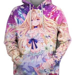 Crystal Girl 3D Hoodie, Hot Anime Woman for Fan