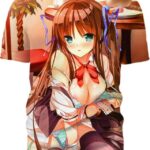 Cute Big Boob Sexy Girl Anime 3D T-Shirt, Hot Anime Chicks for Admirers