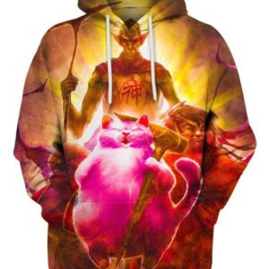 Demon And Cat 3D Hoodie, Dragon Ball Shirt for Fan