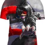 Devil Mask In The Rain 3D T-Shirt, Tokyo Ghoul Shirt