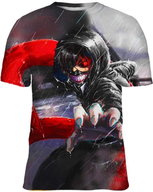 Devil Mask In The Rain 3D T-Shirt, Tokyo Ghoul Shirt