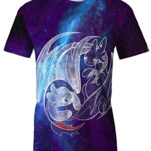 Dragon Yin Yang 3D T-Shirt, How To Train Your Dragon Shirt