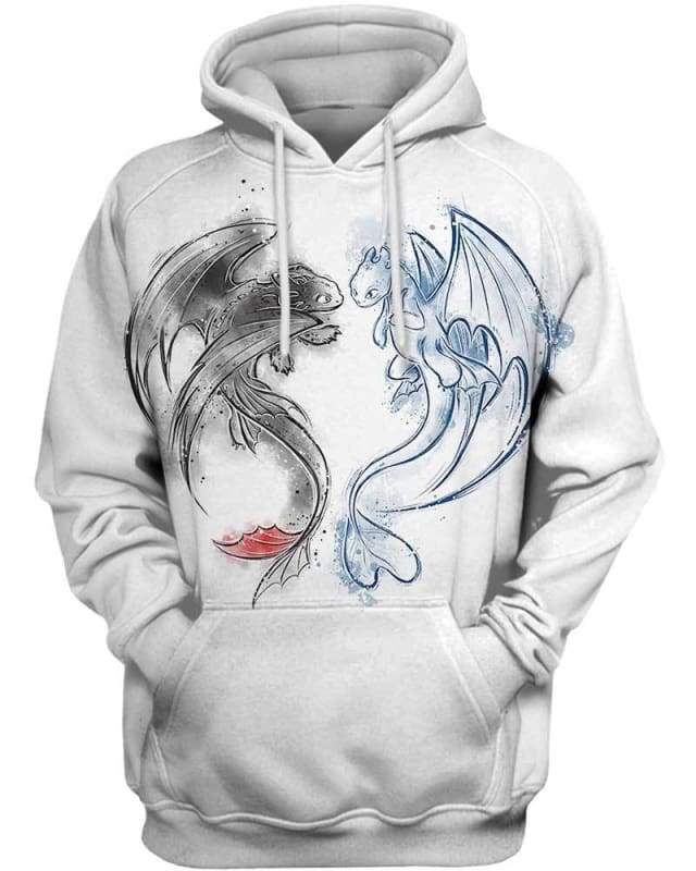 Dragons Calligraphy Draw 3D Hoodie, How To Train Your Dragon Shirt