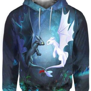 Dragons Toothless Love 3D Hoodie, How To Train Your Dragon Shirt