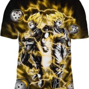 Electrifying Goku 3D T-Shirt, Dragon Ball Shirt for Fan