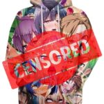 Expressive Face 3D Hoodie, Hot Anime Woman for Fan