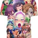 Expressive Face 3D T-Shirt, Hot Anime Chicks for Admirers