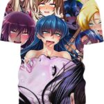 Expressive Nuances 3D T-Shirt, Hot Anime Chicks for Admirers