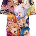 Famous Girls 3D T-Shirt, Hot Anime Chicks for Admirers