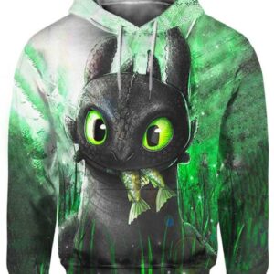 Fish Is LoveToothless 3D Hoodie, How To Train Your Dragon Shirt