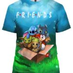 Friends Stitch Toothless Yoda Groot In Box 3D T-Shirt, How To Train Your Dragon Dragons