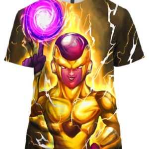Frieza Gold 3D T-Shirt, Dragon Ball Gift for Admirers