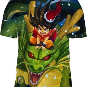 Goku Christmas 3D T-Shirt, Dragon Ball Gift for Admirers