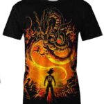 Goku vs Dragon Shenron 3D T-Shirt, Dragon Ball Gift for Admirers
