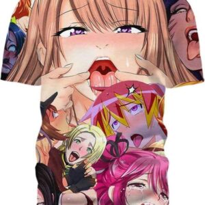 Interesting Shades 3D T-Shirt, Hot Anime Chicks for Admirers