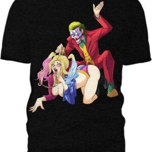 Joker & Harley Quinn Sculaccia 3D T-Shirt, Hot Anime Chicks for Admirers