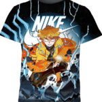 Customized Cartoon Gift For Zenitsu Agatsuma Fan Demon Slayer Shirt