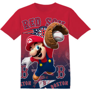 Customized MLB Boston Red Sox Super Mario Shirt